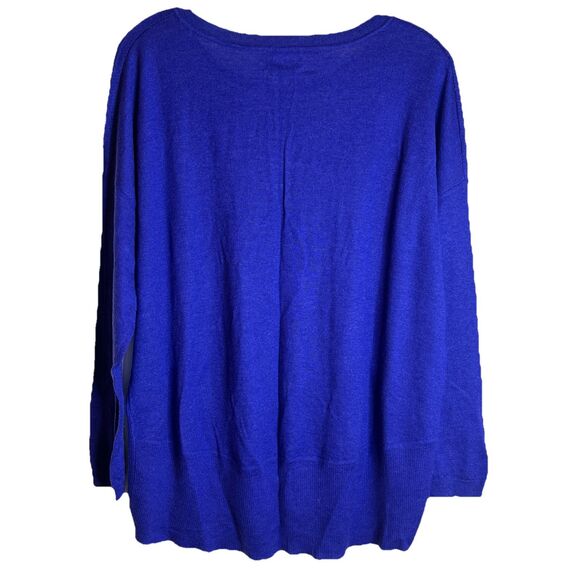 PURE collection Blue Superfine 100% Cashmere Sweater Size 8/10 Medium - Picture 2 of 7